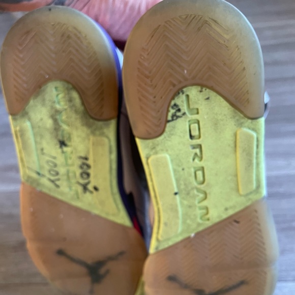 🤍💜💚 Nike Air Jordan 5 Retro “Alternate Bel-air” - Picture 4 of 6